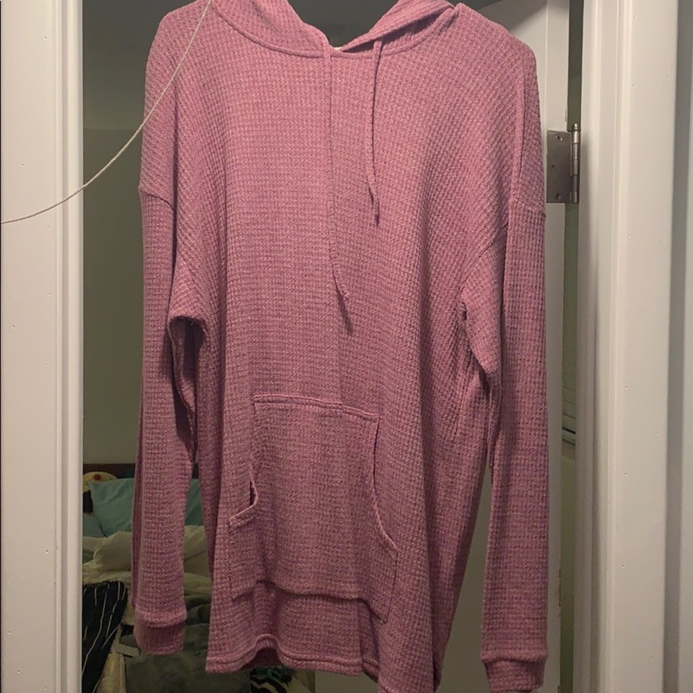 oversized open back sweatshirt